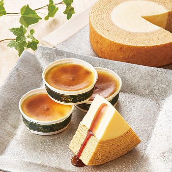 菊家 ぷりんバームと半熟チーズケーキセット(PB-HC)